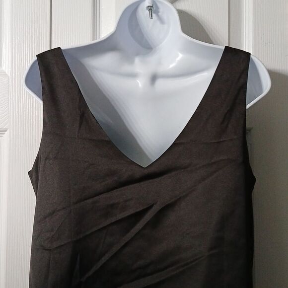 Black sleeveless casual sexy  blouse Sz L EUC - Picture 6 of 6